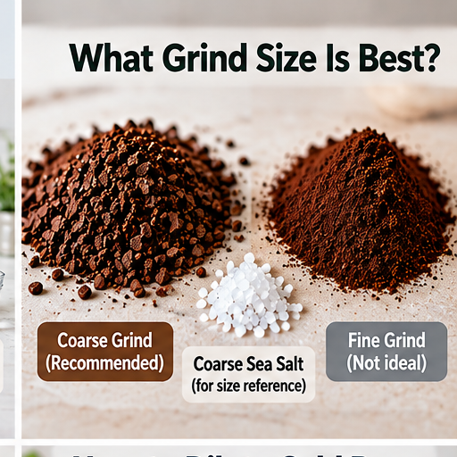 Coarse grind size for making cold brew coffee concentrate