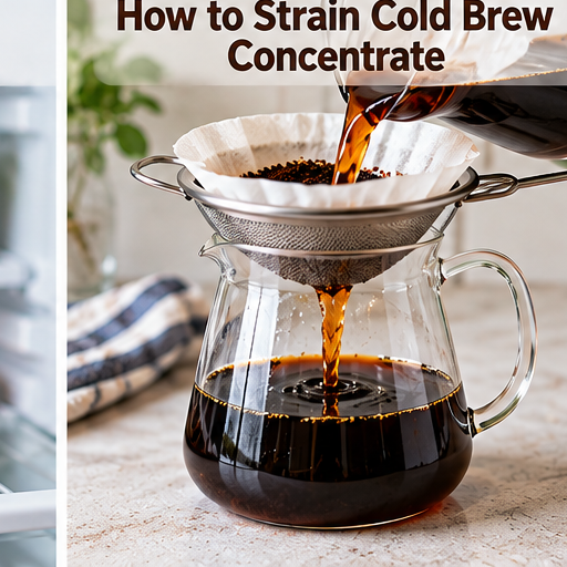 Mason jar cold brew concentrate steeping with coarse-ground coffee